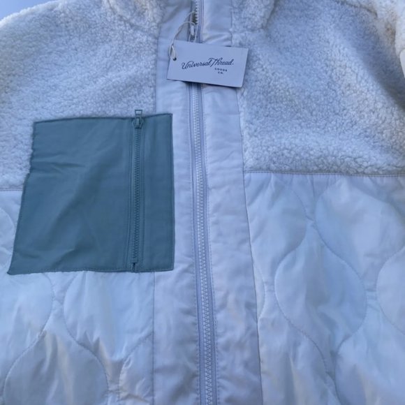 NWT Women's Sherpa Jacket - Universal Thread Cream Size XXL, Ivory, Winter Soft - Picture 3 of 3